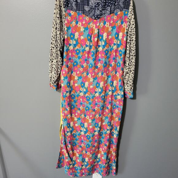 Colorful Floral Long Sleeve Dress - Picture 2 of 13